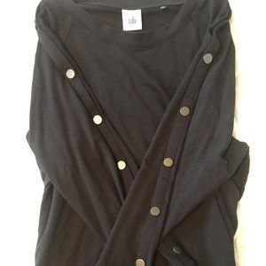 CAbi button sleeve sweatshirt